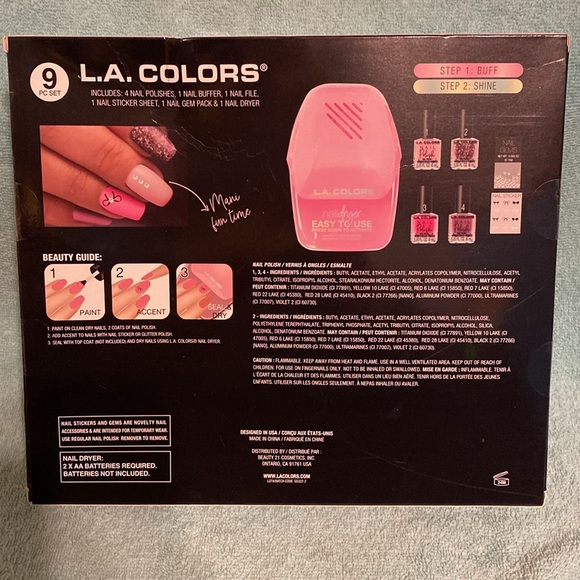 New L.A. Colors Ultimate Mani Rush Manicure Set with Nail Dryer - Picture 5 of 8